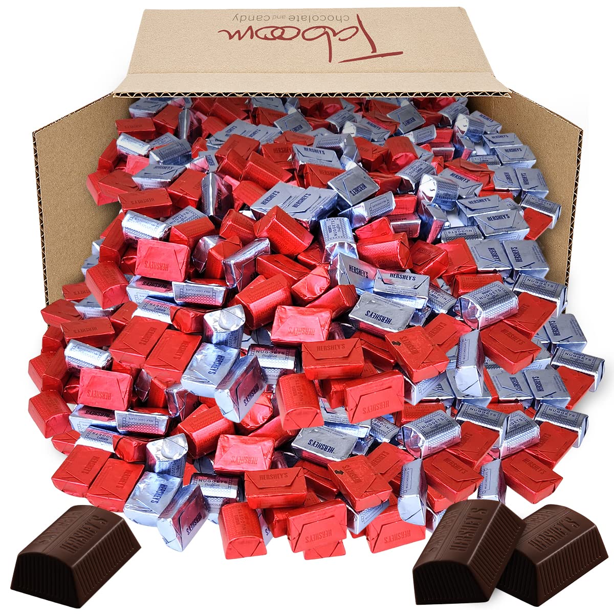 HERSHEYS Chocolate Nuggets  100 Ct Chocolate Variety Pack  Easter Candy Bundle with Milk Chocolate and Dark Chocolate  Delicious Individually Wrapped Bulk Candy